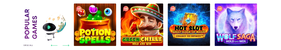 Rocket Casino Popular Games