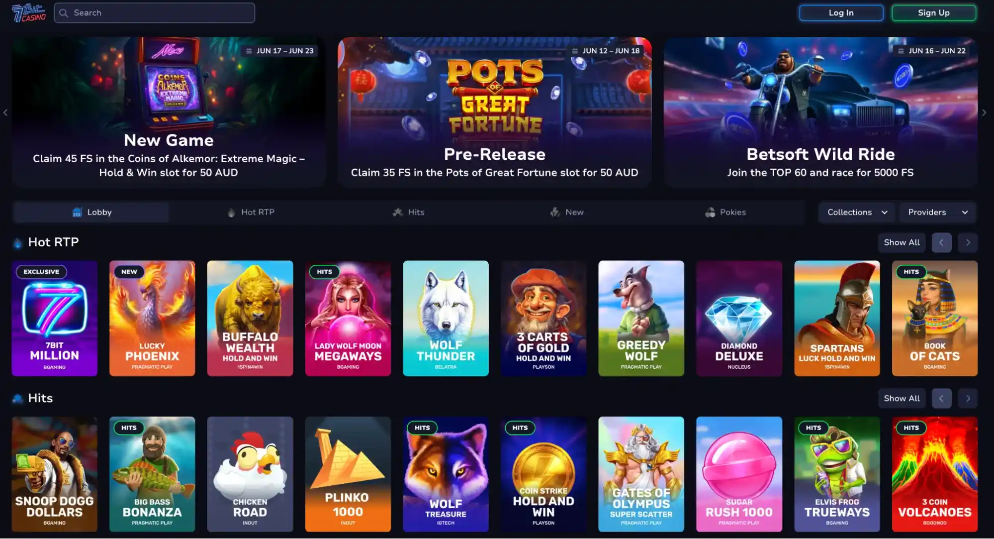 7bit casino main page