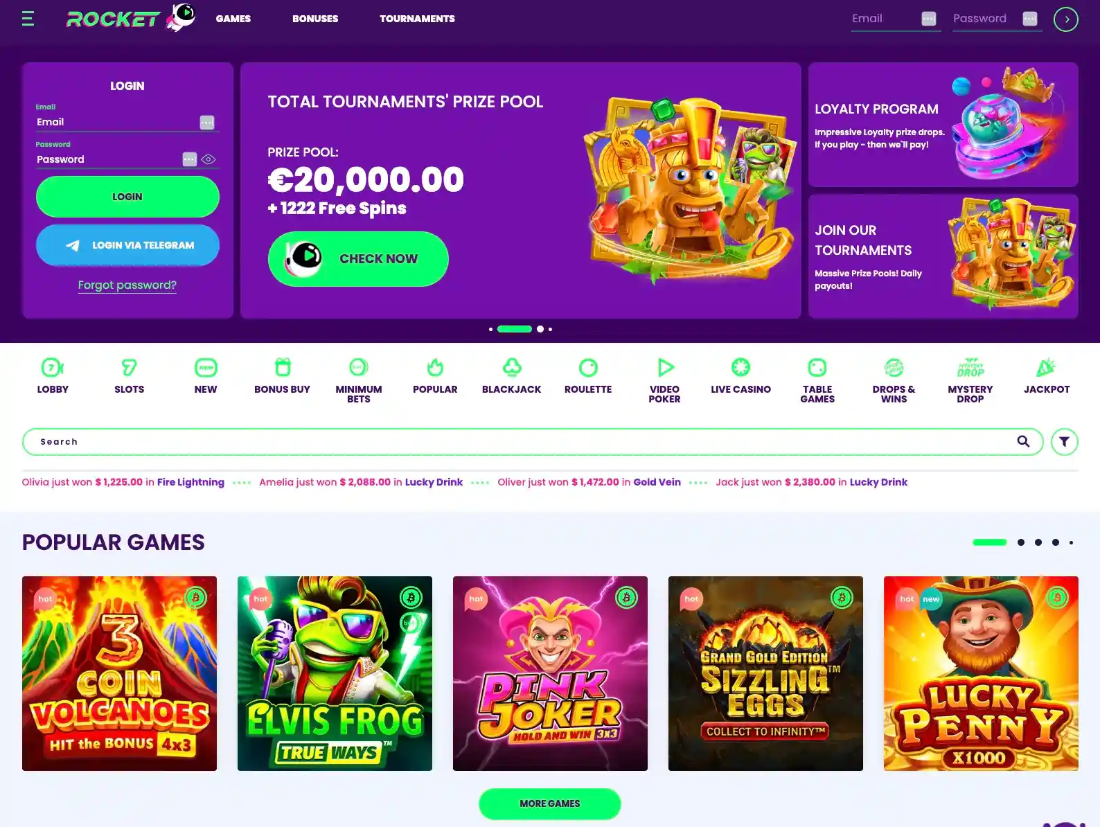 rocket casino